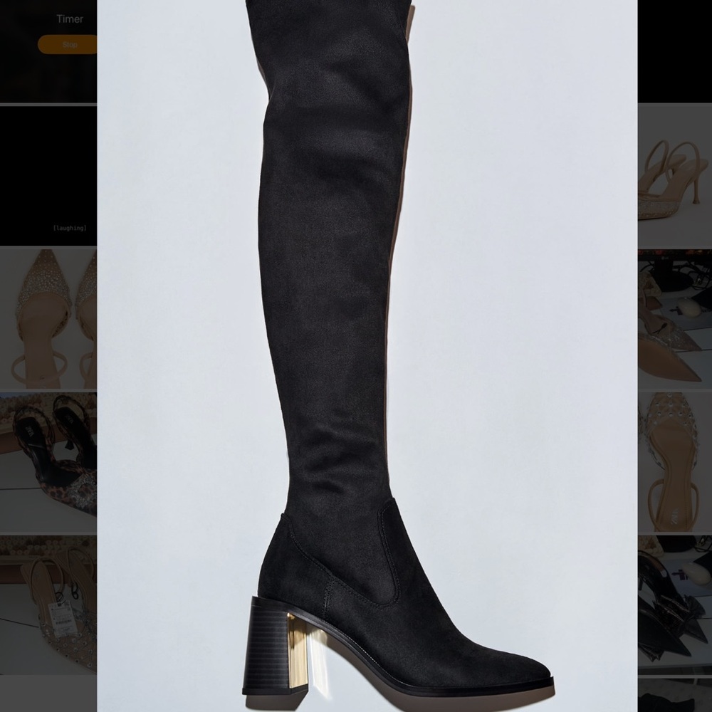 Black over the knee boots brand new with tags